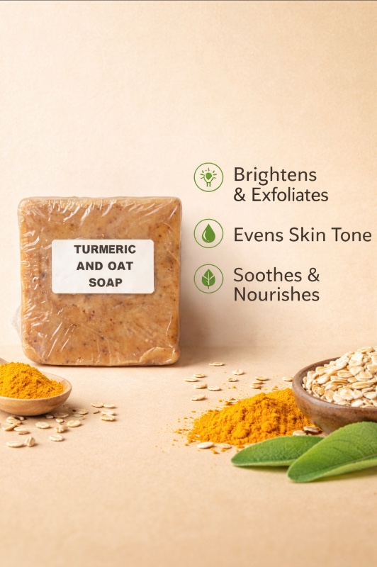 TURMERIC AND OAT BRIGHTENING SOAP